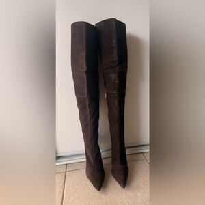 Colin Stuart Elegant Dark Brown Over-the-Knee Boots